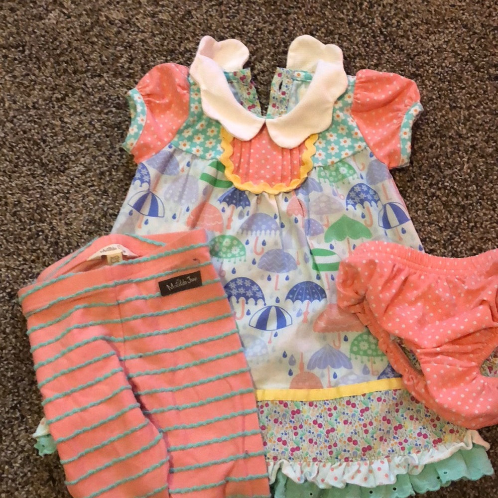 Matilda Jane dress with leggings